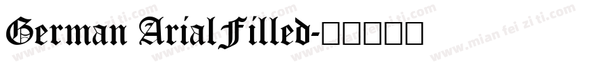 German ArialFilled字体转换